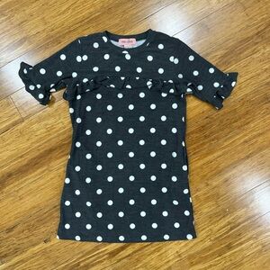 Mia Chica Gray Polka Dot Ruffle Dress
